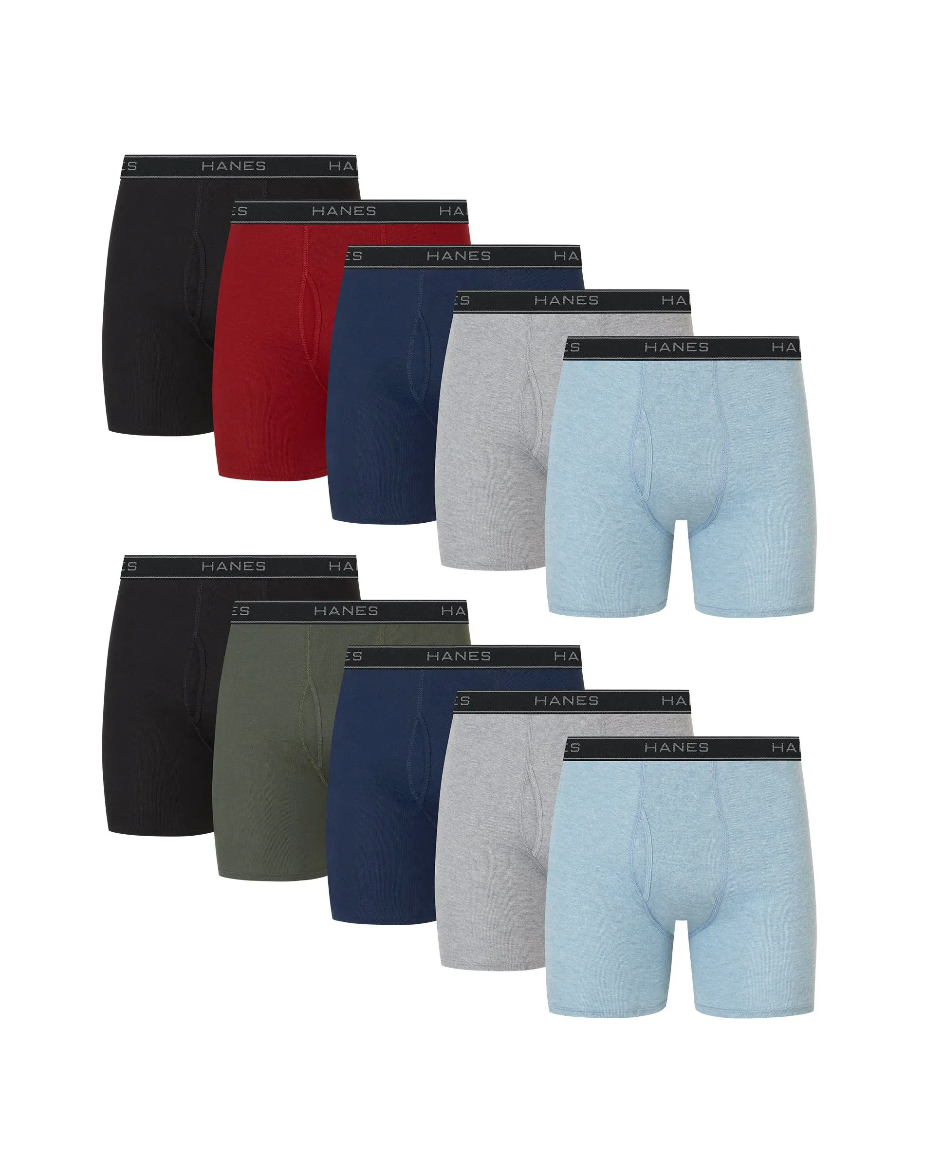 10-Pack Men’s Premium Boxer Briefs – Soft, Breathable & All-Day Comfort