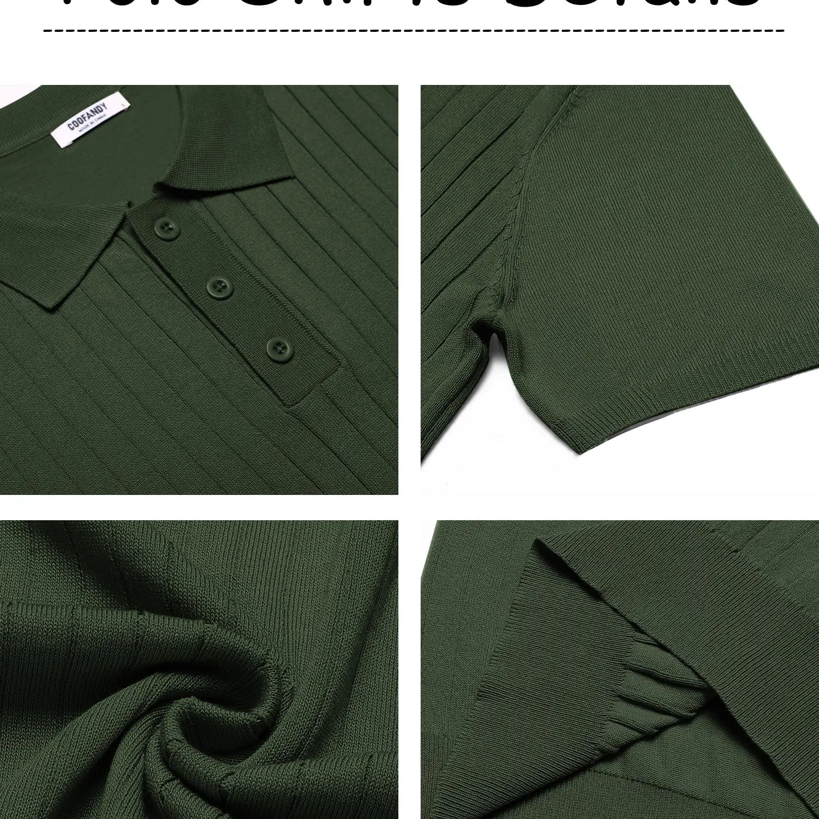 Men’s Knit Polo Shirt 4-Pack | Lightweight Short Sleeve Textured Casual Tops