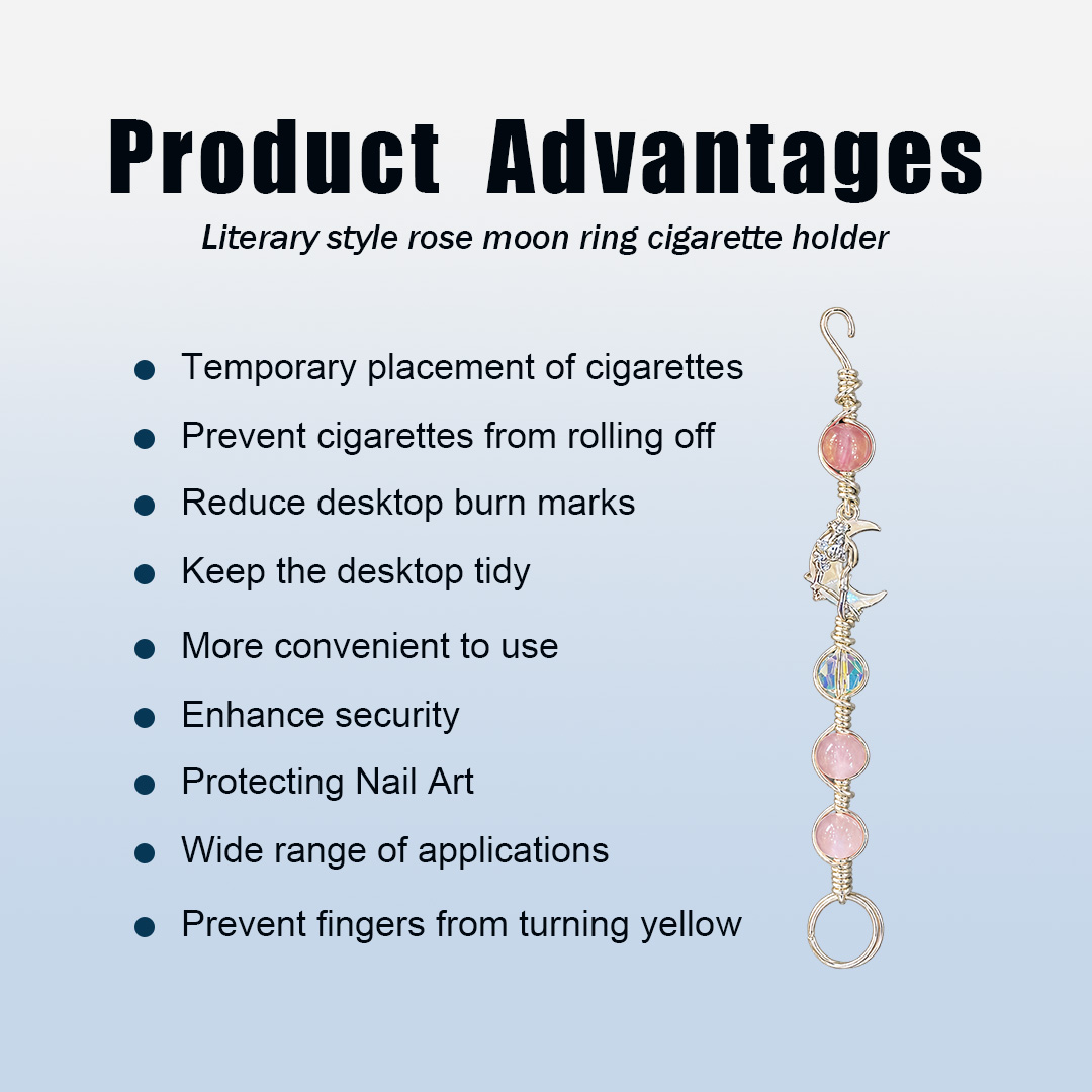 Rose Moon Ring Smoke Holder Clip Anti Smoking Hand Atmosphere Smoke Holder