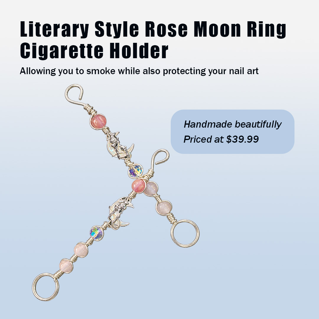 Rose Moon Ring Smoke Holder Clip Anti Smoking Hand Atmosphere Smoke Holder