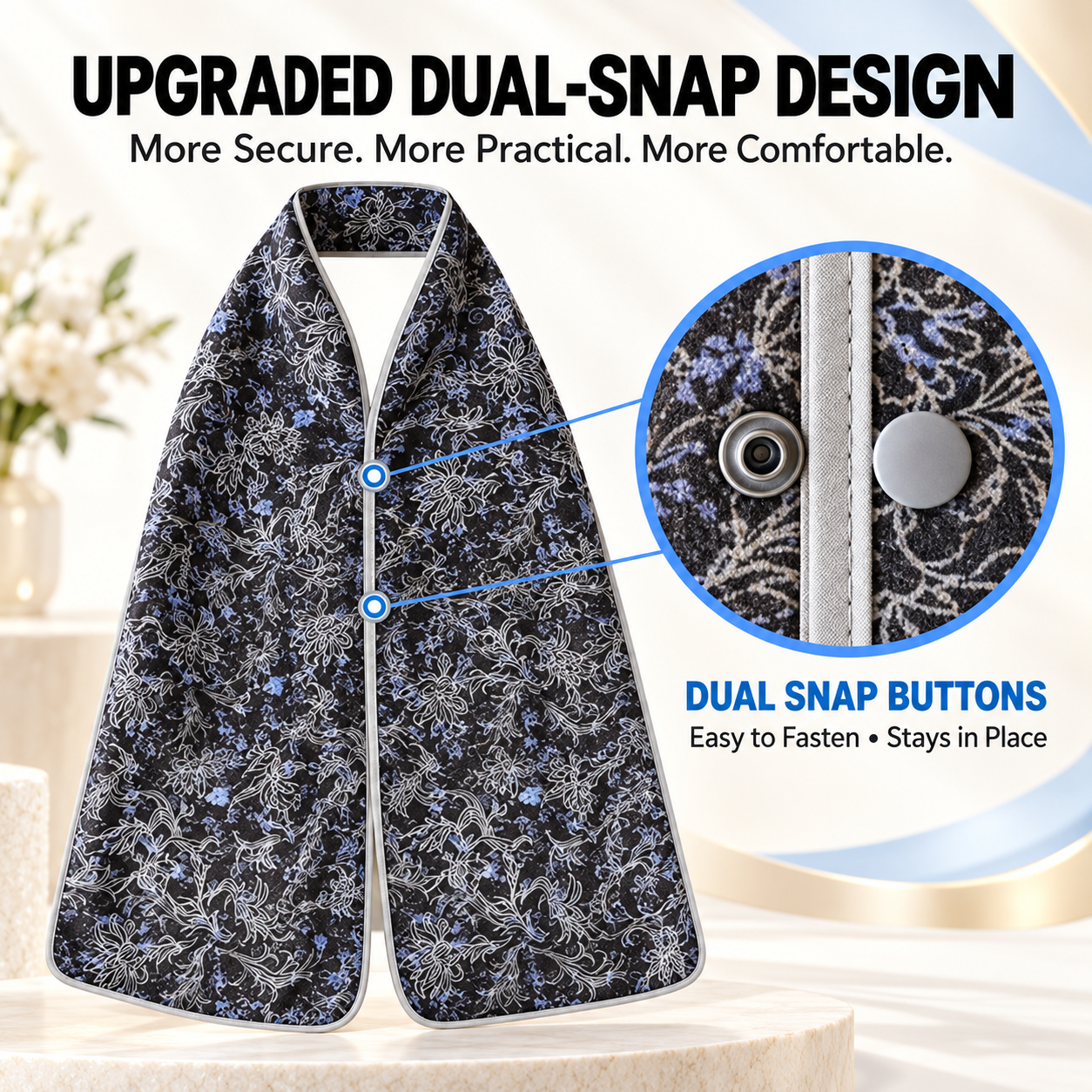 Elegant dining scarf for seniors（Two-pack）