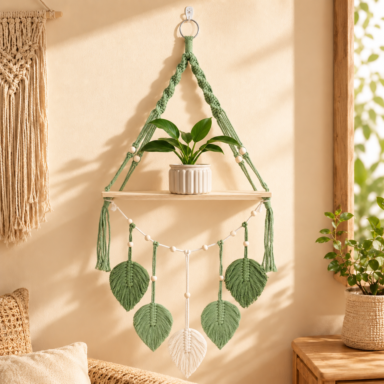 Woven Leaf Storage Shelf-2-Pack