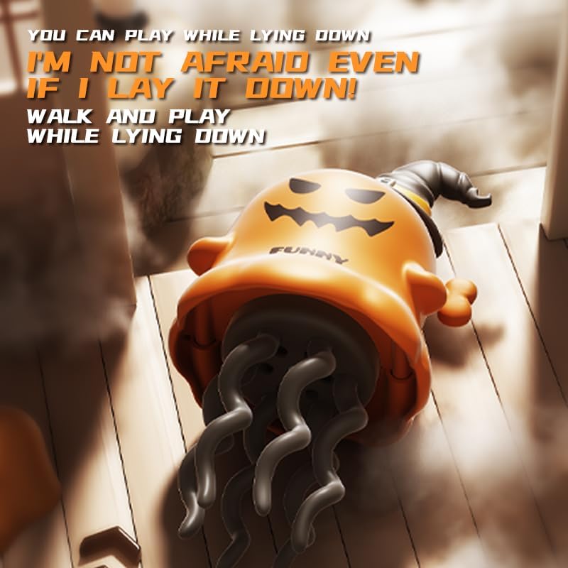 Halloween Wind-Up Ghost and Pumpkin Decoration