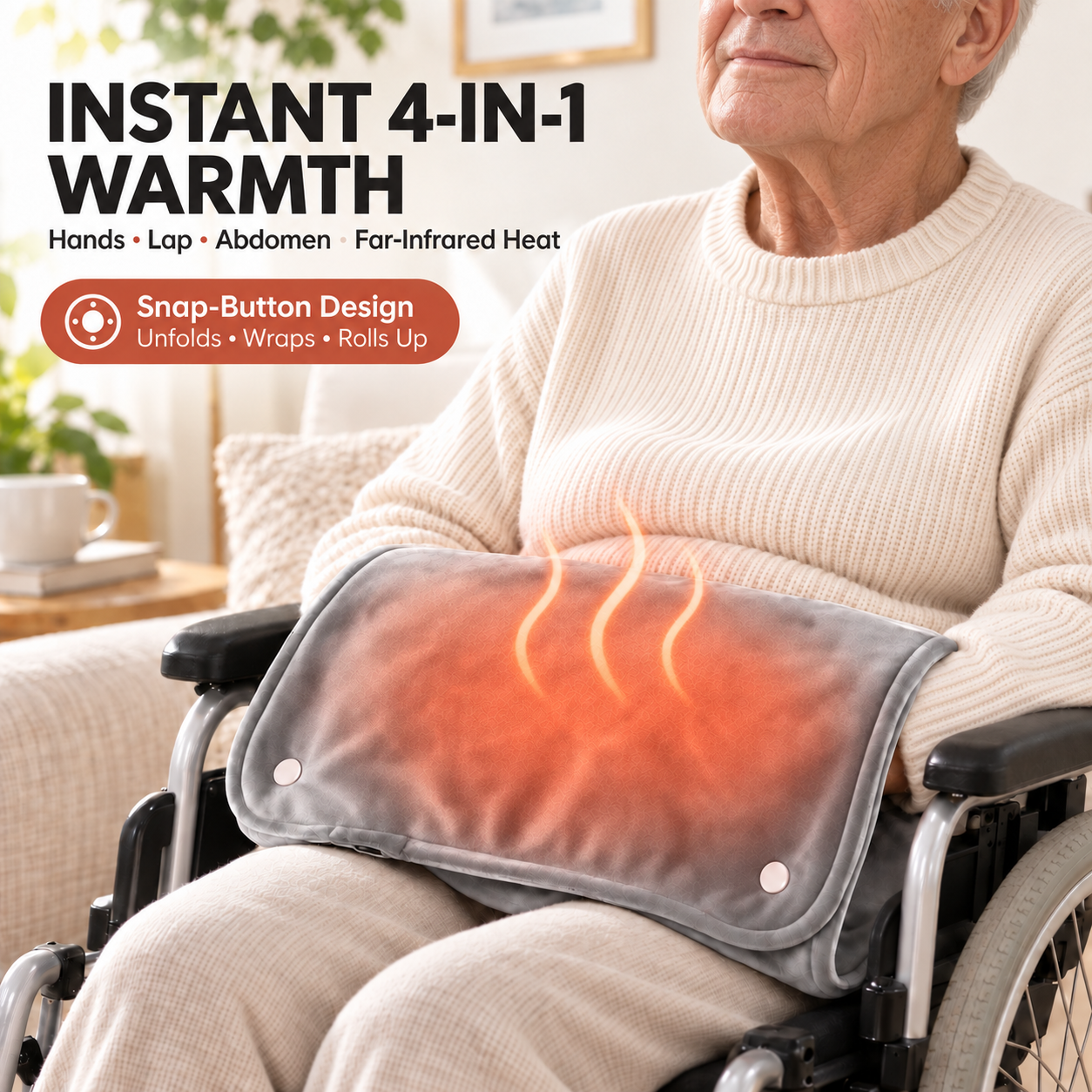 2-in-1 USB Heated Hand Warmer & Lap Wrap — （2-Piece Set）