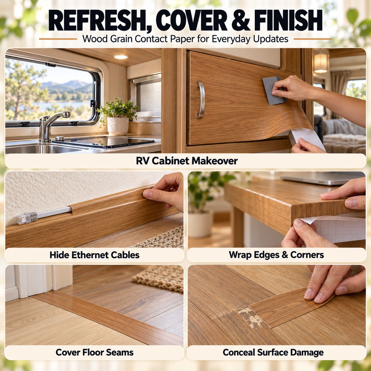 Wood Grain Repair Sticker