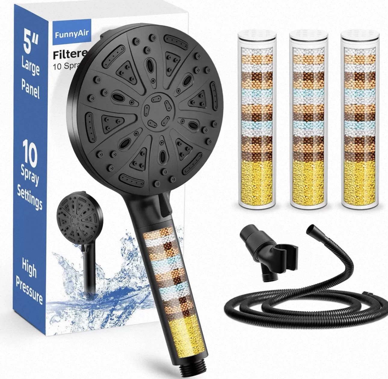 Beautifying Pressurized Shower Head with Filter