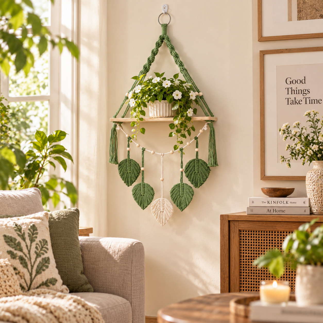 Woven Leaf Storage Shelf-2-Pack