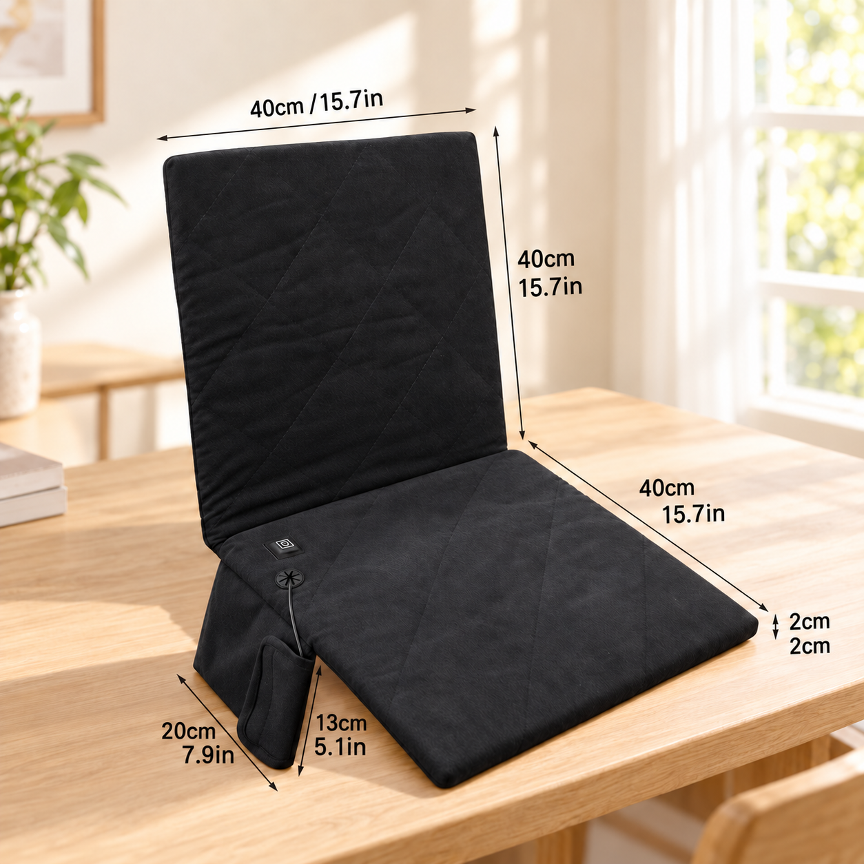 Heated seat cushion for wheelchairs