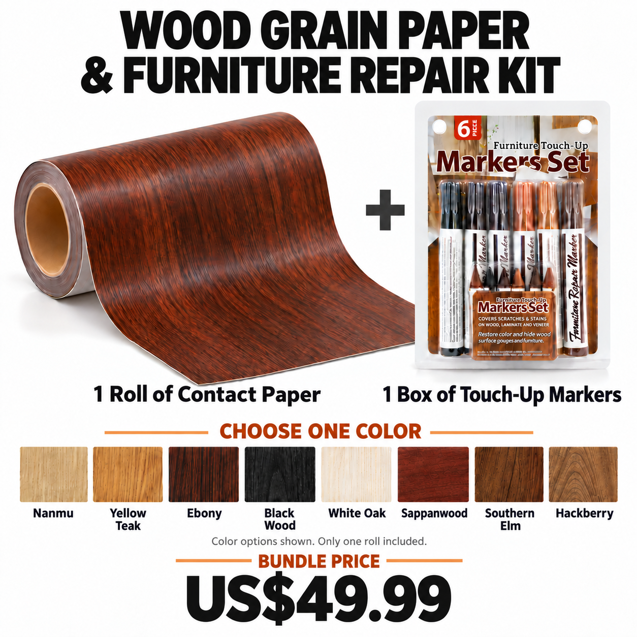 Wood Repair Kit (Patches + Repair Pen)