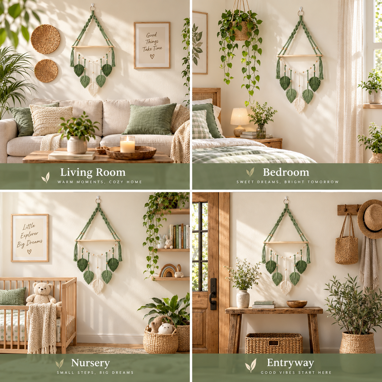 Woven Leaf Storage Shelf-2-Pack