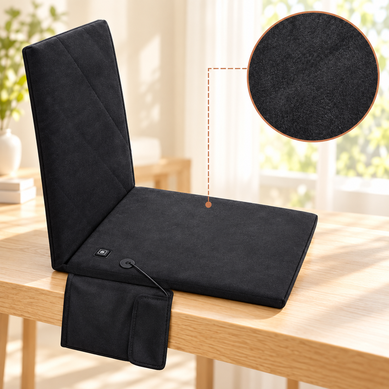 Heated seat cushion for wheelchairs