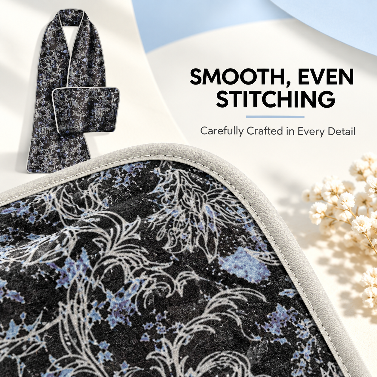 Elegant dining scarf for seniors（Two-pack）