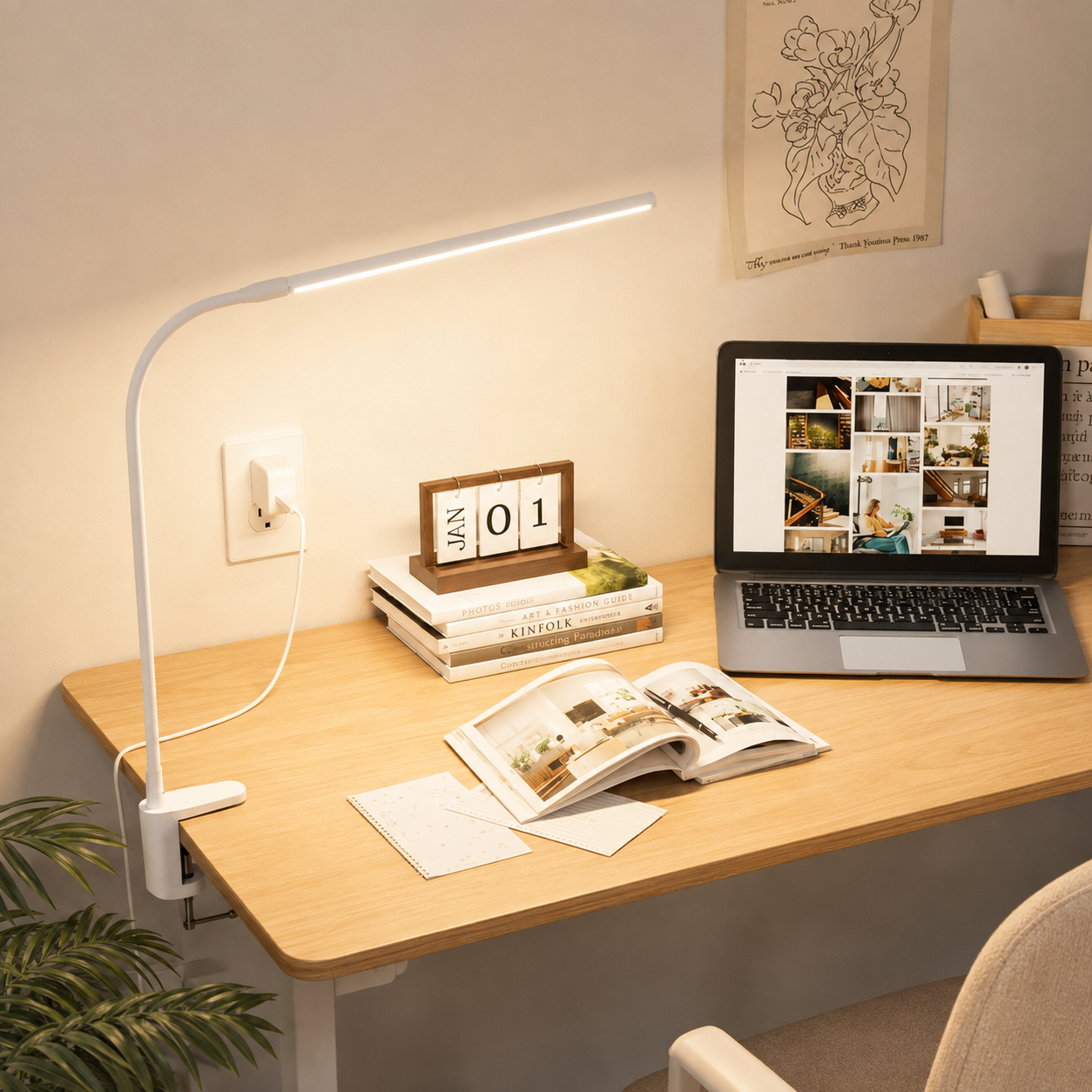 Clip-On LED Desk Lamp