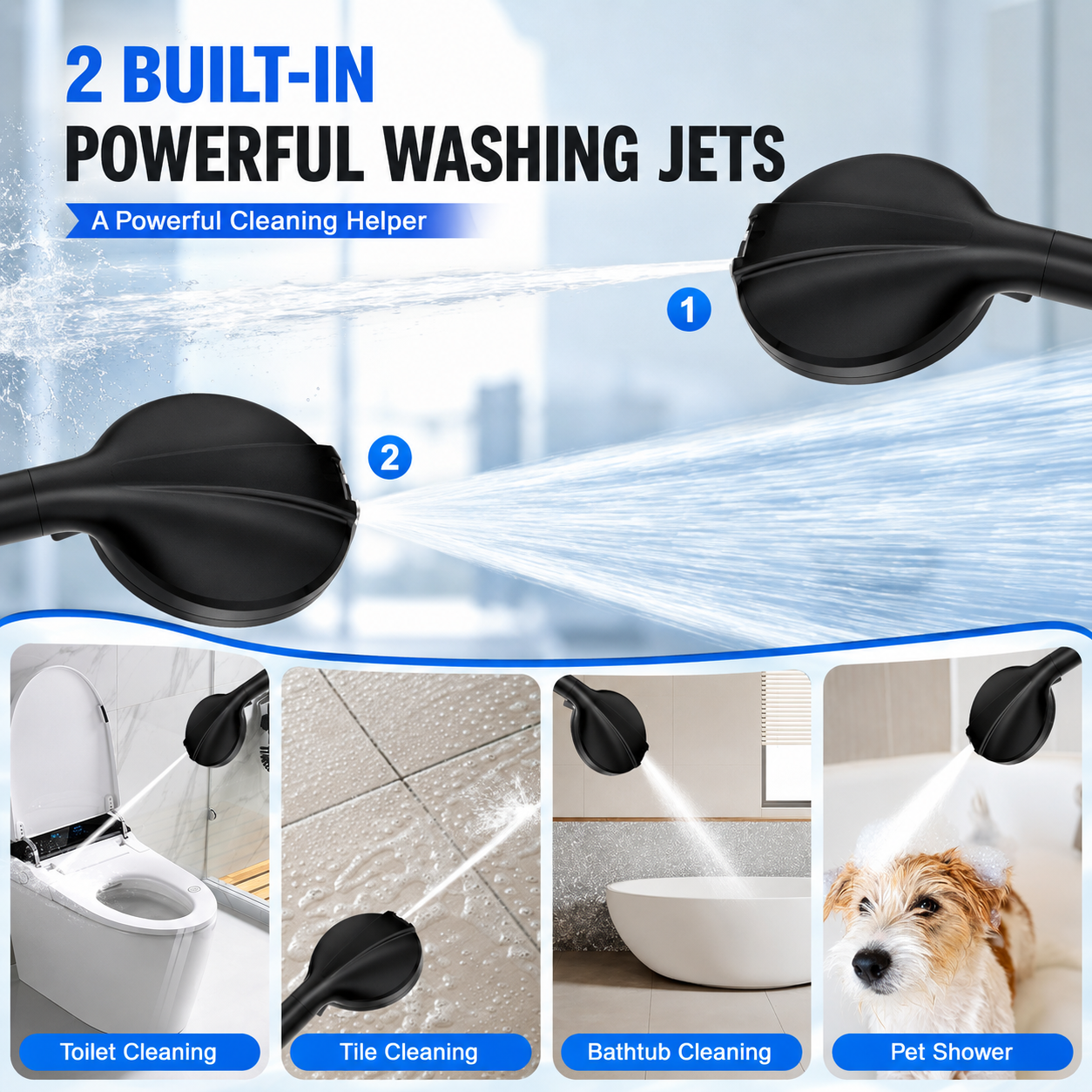 Beautifying Pressurized Shower Head with Filter