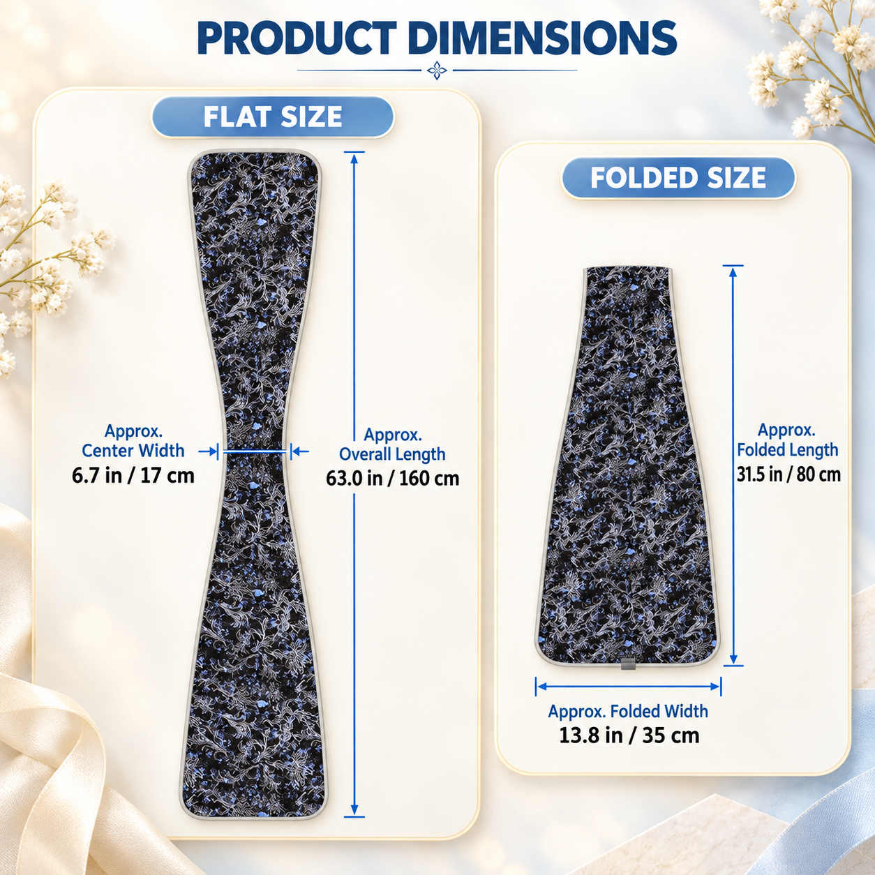 Elegant dining scarf for seniors（Two-pack）