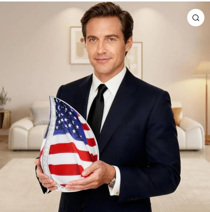 USA Flag Angel Wing Adult Funeral Urns