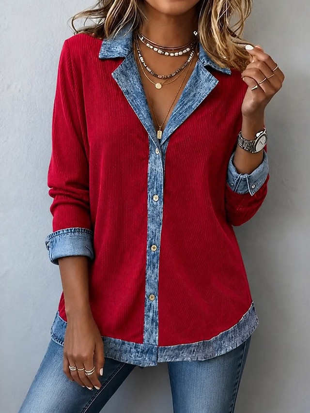 Women's Blazer Casual Jacket Windproof Warm Jacquard Vintage Fashion Daily Casual Casual Regular Peaked Lapel Regular Fit Long Sleeve Outerwear White Black Red Spring Fall