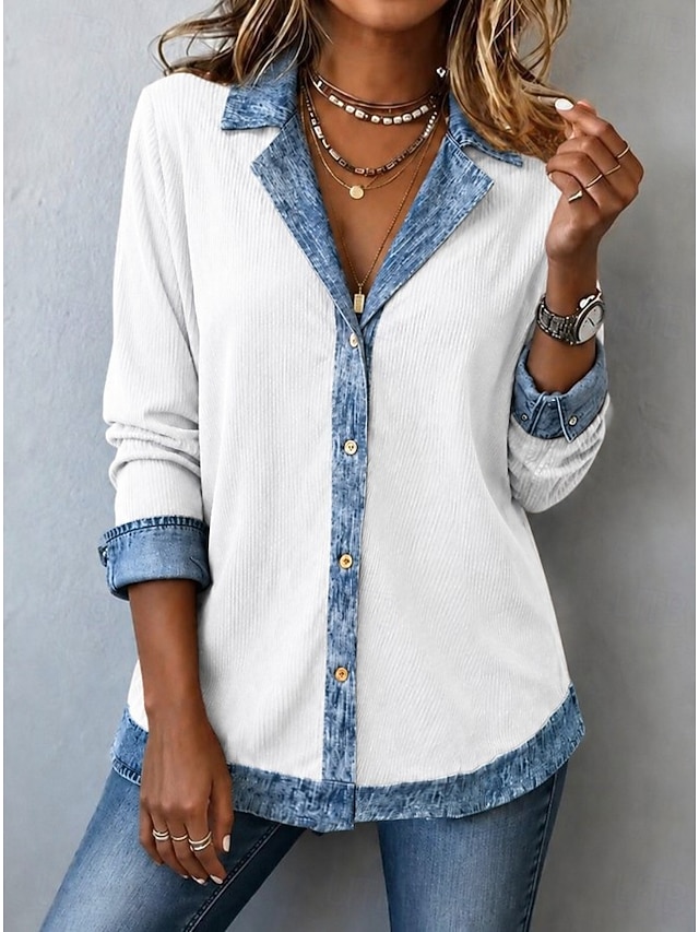 Women's Blazer Casual Jacket Windproof Warm Jacquard Vintage Fashion Daily Casual Casual Regular Peaked Lapel Regular Fit Long Sleeve Outerwear White Black Red Spring Fall