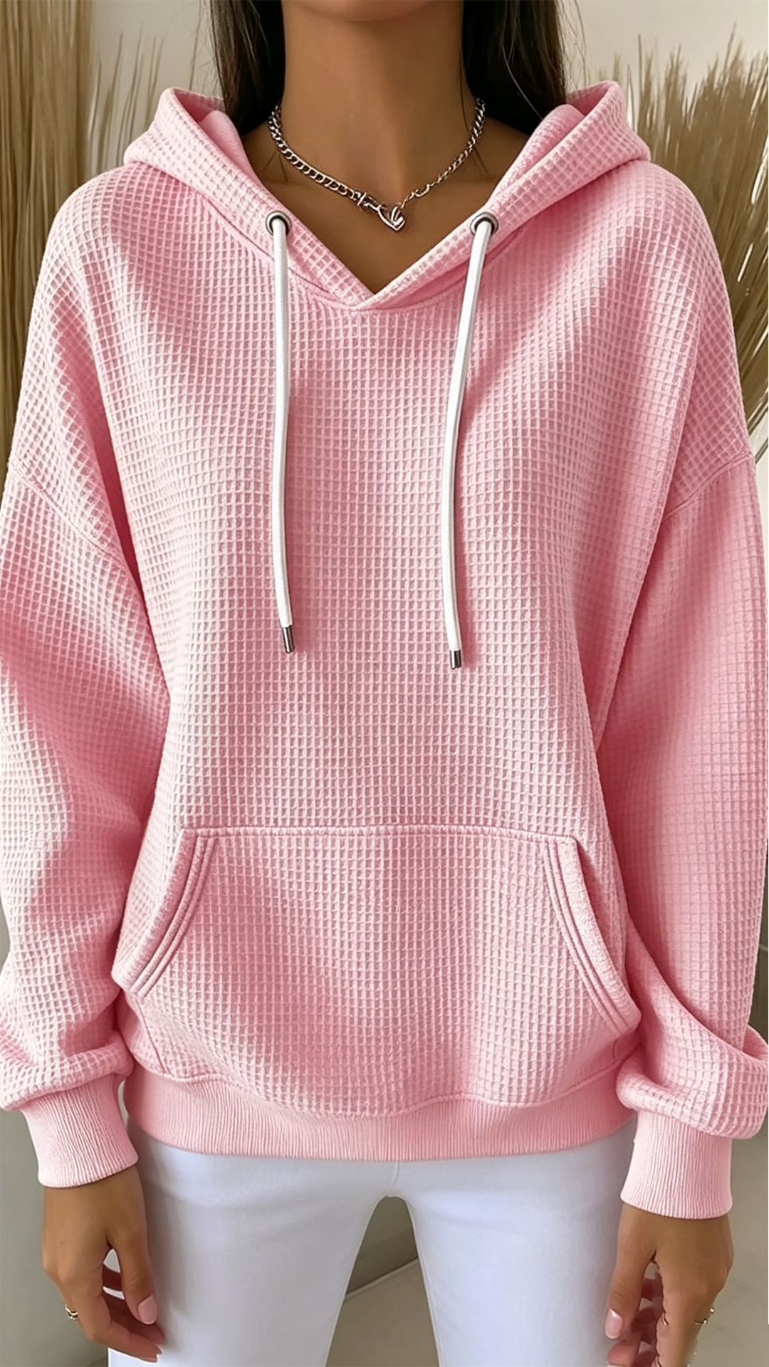 Women's Pullover Hoodie Sweatshirt Pocket Plain Casual Long Sleeve Hooded Regular Tops Blue Black White Pink Fuchsia Spring Fall Winter