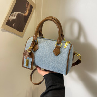 Women's Retro Denim Pillow Bag