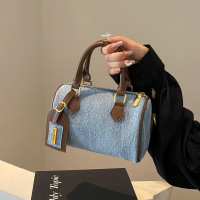 Women's Retro Denim Pillow Bag