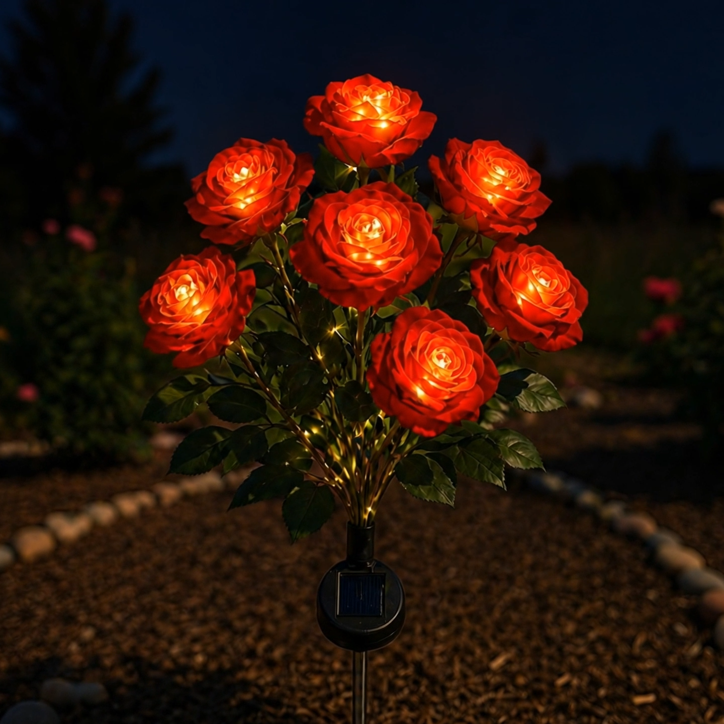 🎁🔥☀️2026 NEW Solar Simulated Garden Lights,upgraded solar panels, IP44 dustproof and waterproof