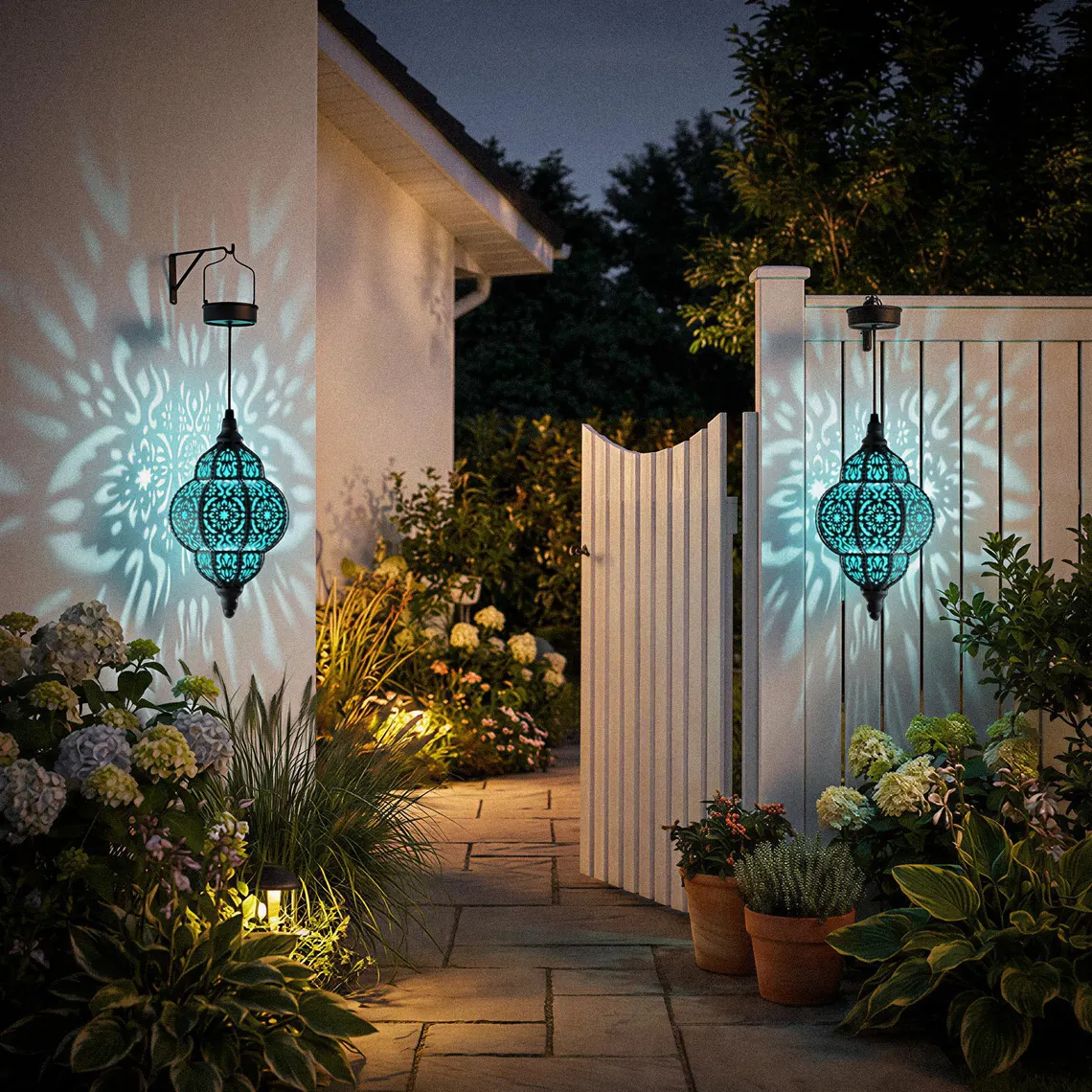 Moroccan Style Hanging Solar Lantern