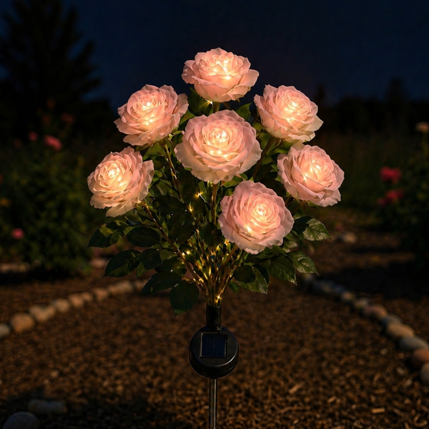 🎁🔥☀️2026 NEW Solar Simulated Garden Lights,upgraded solar panels, IP44 dustproof and waterproof