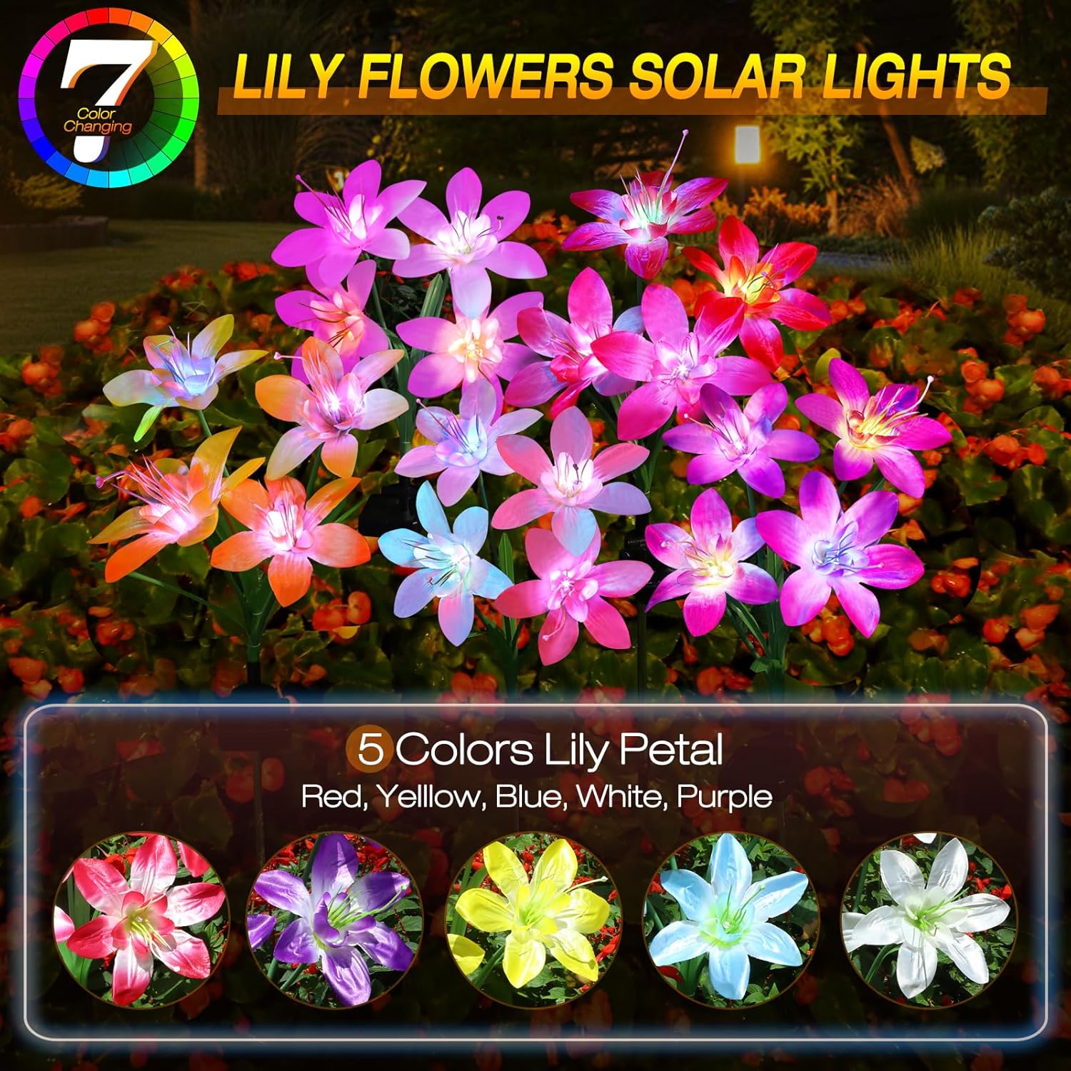 Colorful Gradient Lily Flower Light 🌷