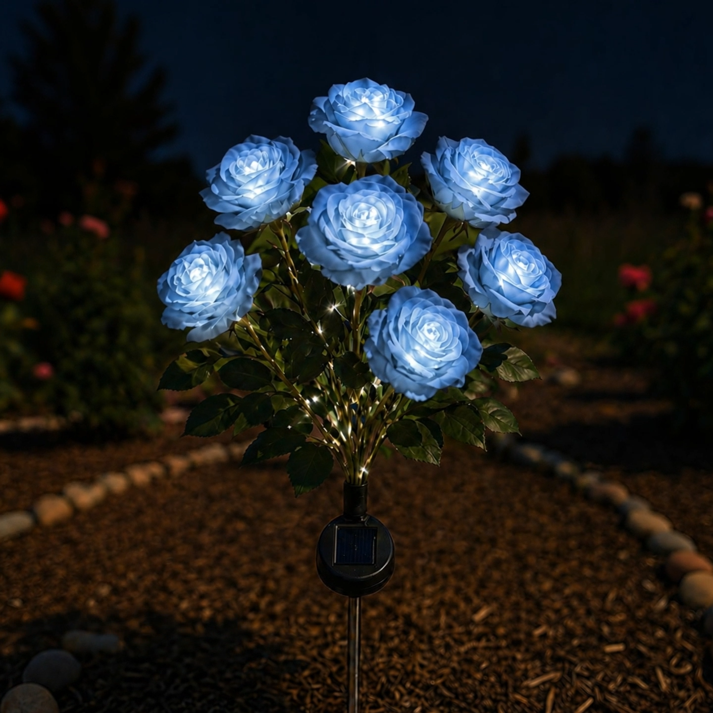 🎁🔥☀️2026 NEW Solar Simulated Garden Lights,upgraded solar panels, IP44 dustproof and waterproof