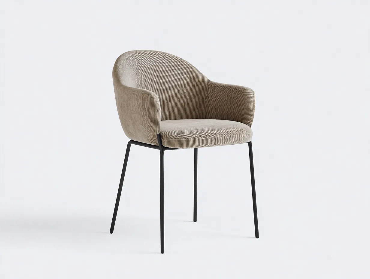 Loungesessel mit hellgrauem Polsterstoff 92x86x78 cm - Hellgrau und Schwarz - offener Metallrahmen für Wohnzimmer-Malenronest