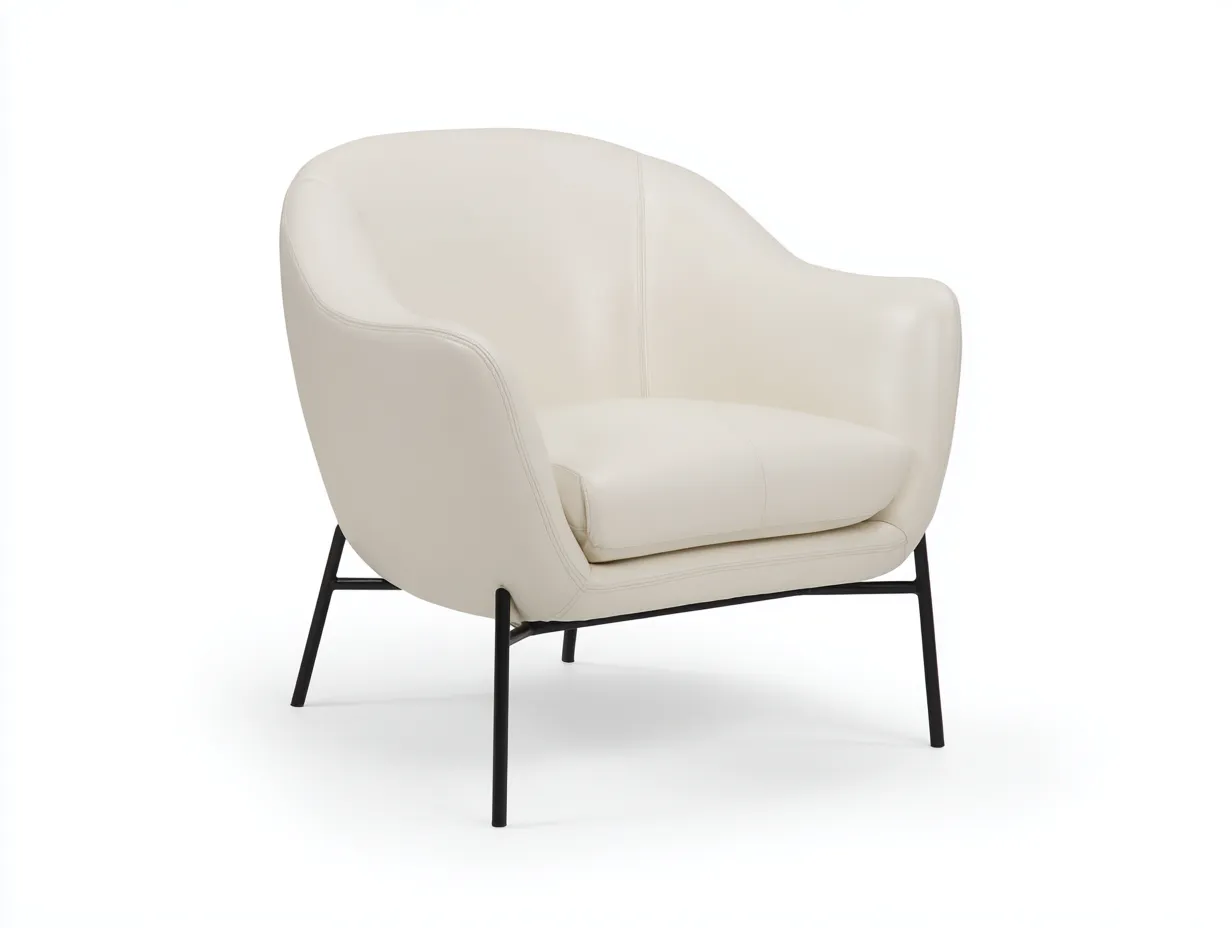 Loungesessel mit grauem Strukturstoff 86x78x82 cm - Grau und Schwarz - rund gepolstert für Wohnzimmer-Malenronest