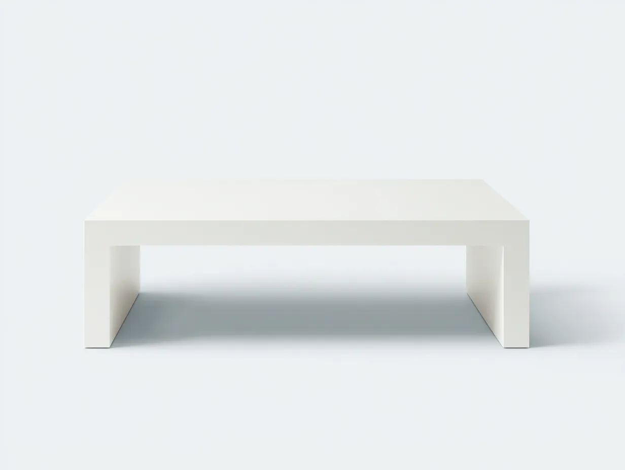 Couchtisch 115x65x36 cm - weiß - blockförmiges Design für Wohnzimmer-Malenronest