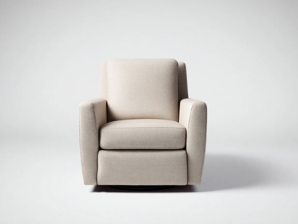 Sessel Stoff 88x86x92 cm - Beige - drehbarer Wohnzimmersessel-Ziluxcorner