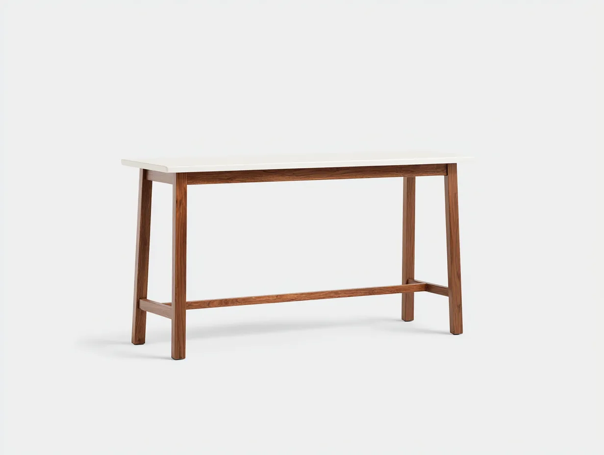Esstisch 165x78x75 cm - Weiß und Walnussbraun - modernes Gestell-Ziluxcorner