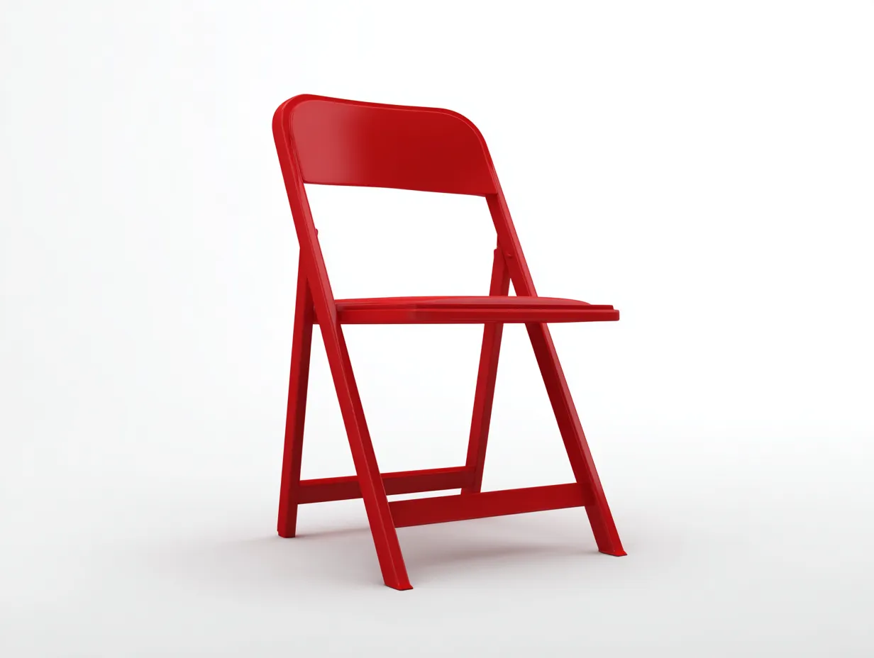 Esszimmerstuhl aus Kunststoff 46x49x79 cm - rot - klappbar für Esszimmer-Ziluxcorner