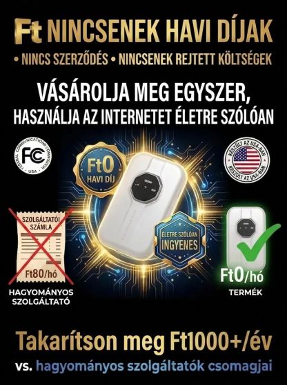 【Örökké Ingyenes Internet】Határtalan 5G Műholdas Zseb Wi-Fi | SIM-kártya és Havidíj Nélkül