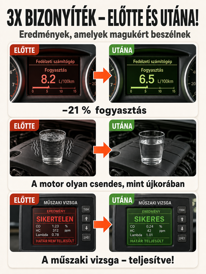 Német üzemanyag-tabletta: +100 km egy tankkal | 15 perc alatt eltünteti 10 év kormát