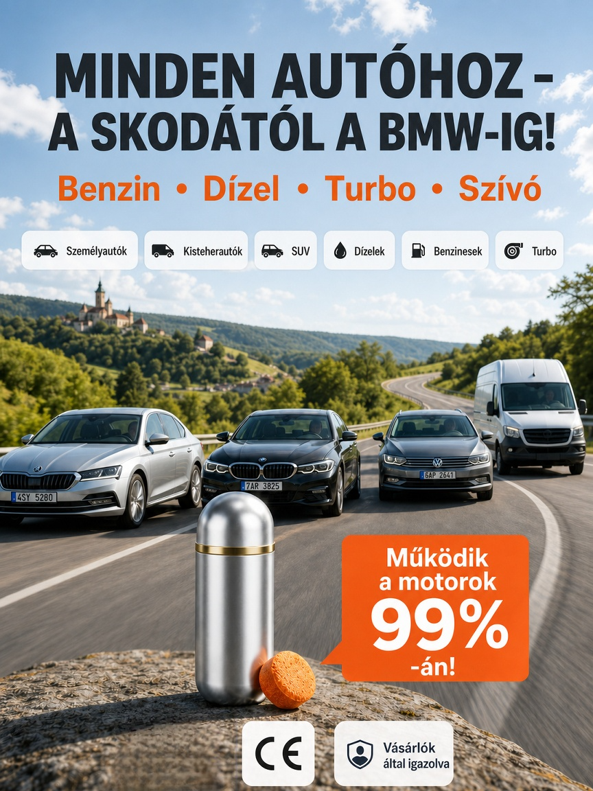 Német üzemanyag-tabletta: +100 km egy tankkal | 15 perc alatt eltünteti 10 év kormát