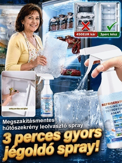 3 Perces Gyors Hűtő Jégoldó Spray - 6 Hónapos Nano Fagyvédelem