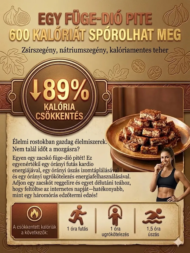 Cukormentes Fügés-Diós Szelet (6 az 1-ben) 