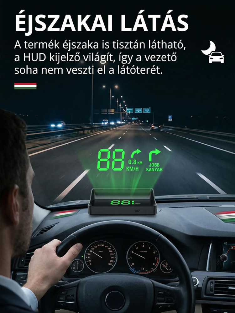 Svájci GPS HUD Autós Kijelző | VÉDA elleni védelem féláron