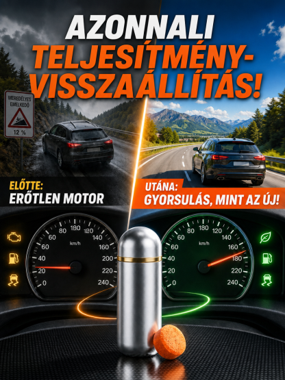 Német üzemanyag-tabletta: +100 km egy tankkal | 15 perc alatt eltünteti 10 év kormát