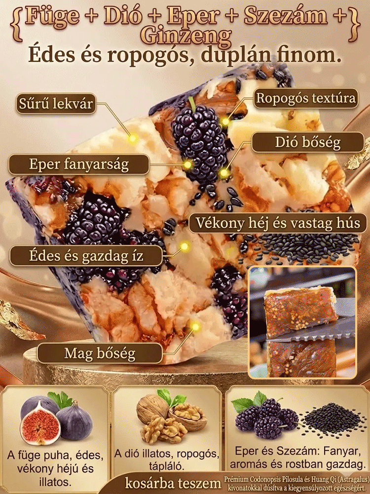 Cukormentes Fügés-Diós Szelet (6 az 1-ben) 