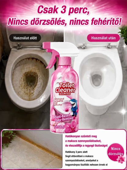 [Limitált Félár] Rózsaszín Habzó Tisztító Spray (460g) - Dörzsölés Nélküli Vízkő- és Penészoldó (pH 7.0 Csempevédelem)