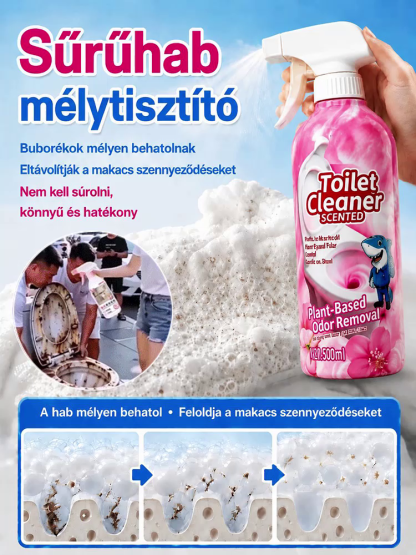 [Limitált Félár] Rózsaszín Habzó Tisztító Spray (460g) - Dörzsölés Nélküli Vízkő- és Penészoldó (pH 7.0 Csempevédelem)