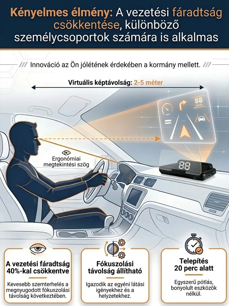 Svájci GPS HUD Autós Kijelző | VÉDA elleni védelem féláron