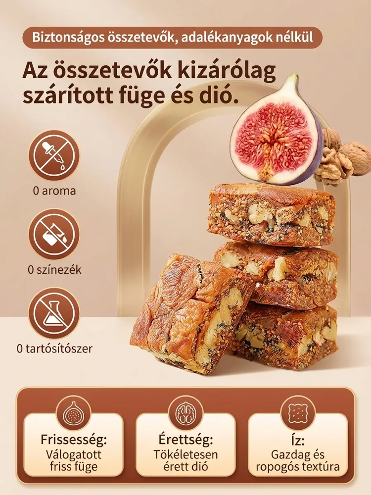 Cukormentes Fügés-Diós Szelet (6 az 1-ben) 