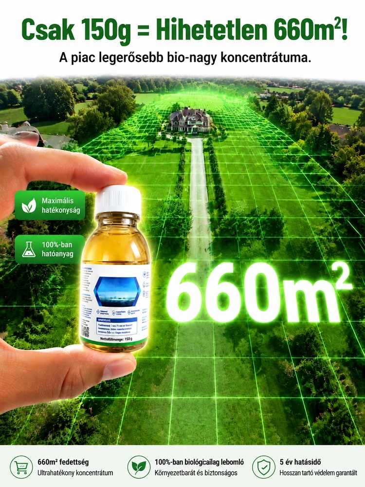【5 Év Gyommentesség】Bio-Enzim Gyökérpusztító Koncentrátum (150 g = 660 m²) | 100% Biztonságos