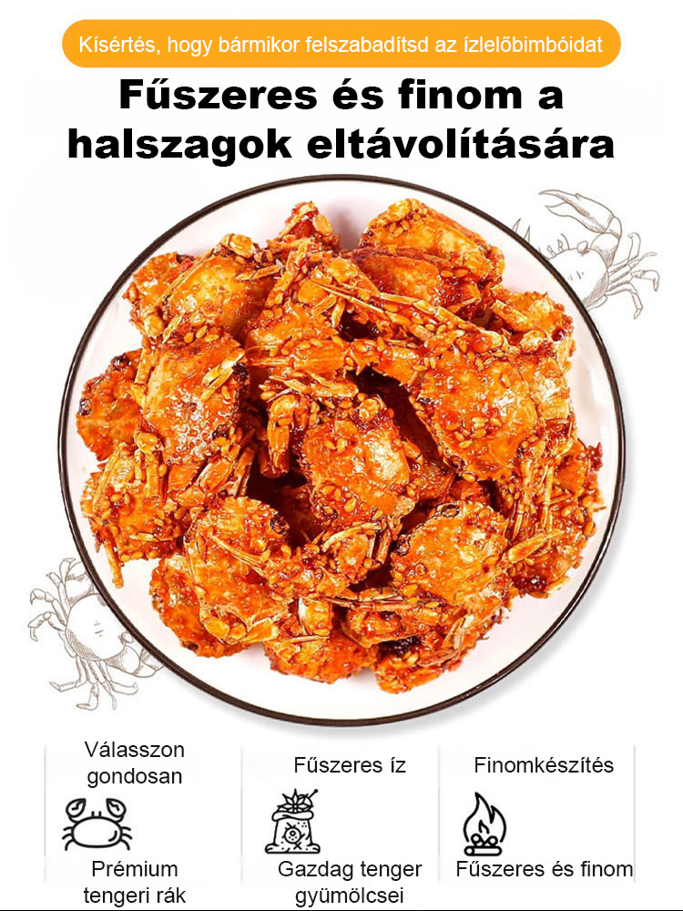 【Edd meg héjával együtt!】Titkos édes-csípős kis tengeri rák snack – 0% Zsír / 14g Fehérje / 60 Kalória